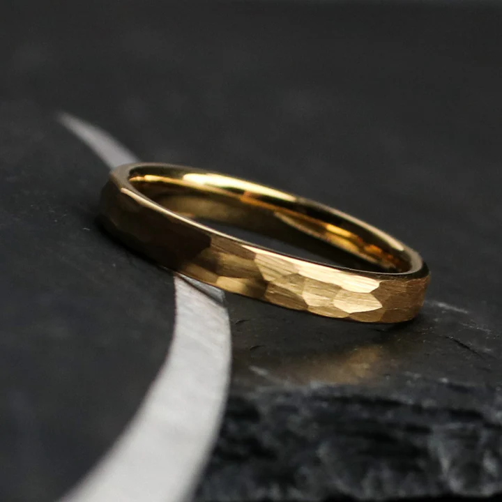 Textured Hammered Ring