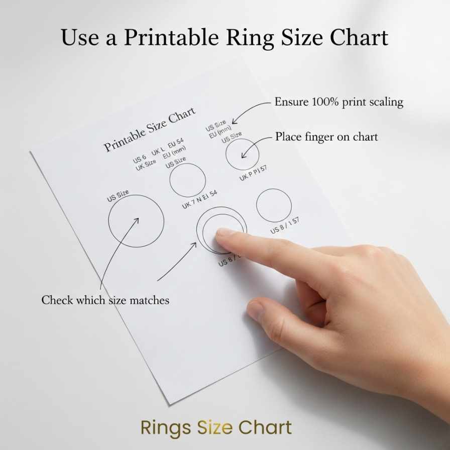 printable ring size chart