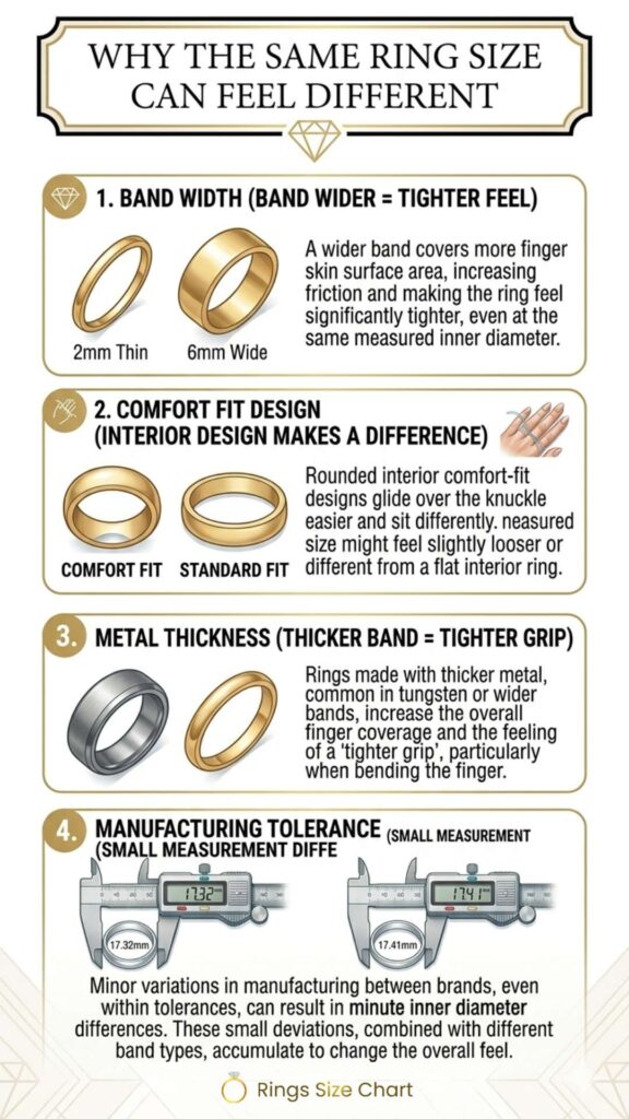 why ring sizes vary by brand