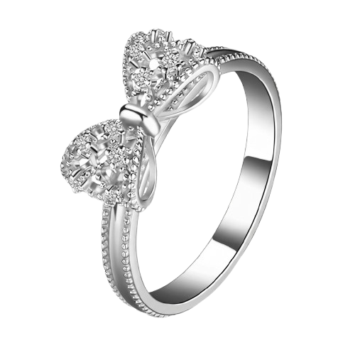 Cubic Zirconia Promise Rings, Stackable Wedding Bands, Infinity Forever Love Knot Ring