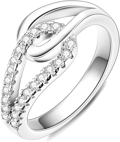 Sterling Silver Celtic Knot Stackable Rings Simple Infinity Promise Ring
