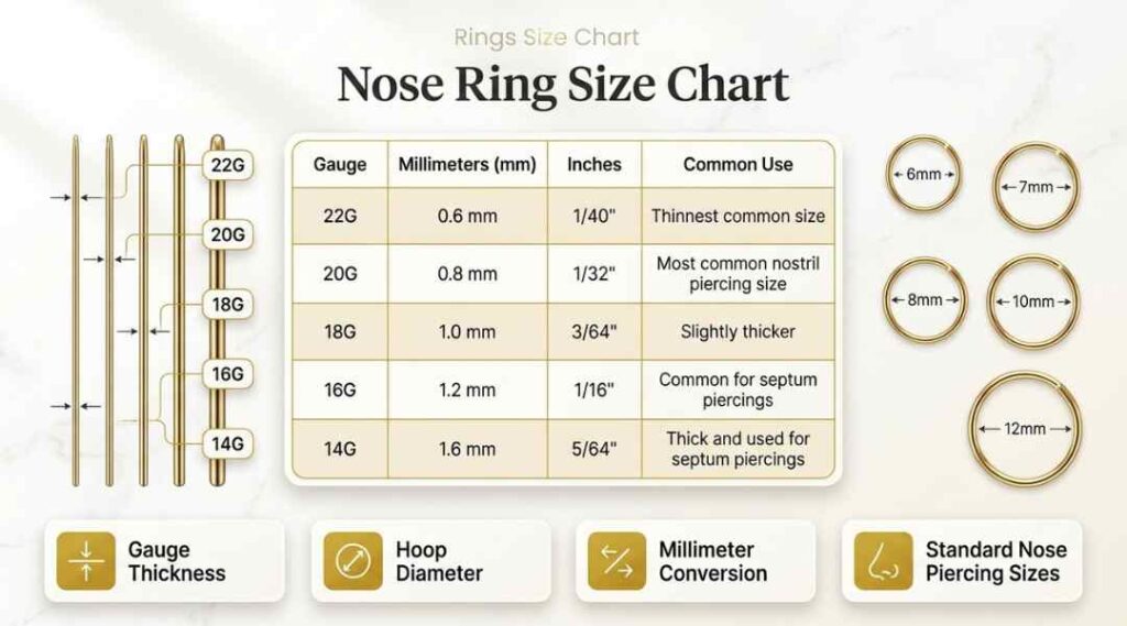 nose ring size